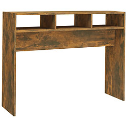 vidaXL Table console Chêne fumé 105x30x80 cm Bois d'ingénierie