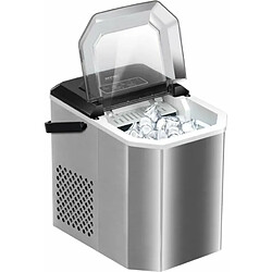 Mpm Machine à glaçons - Machine à glaçons avec pelle à glace - 1,2 litre - 12 kg/24h - Silencieux - 150W - Argent