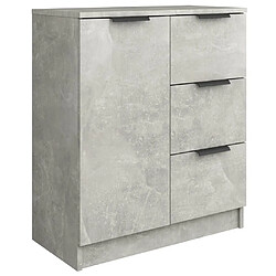 Maison Chic Buffet,Meuble de Rangement,commode pour salon,Cuisine Gris béton 60x30x70 cm Bois d'ingénierie -MN48695