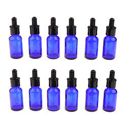 12 pièces vide bouteille d'huile essentielle verre liquide aromathérapie compte-gouttes 15ml