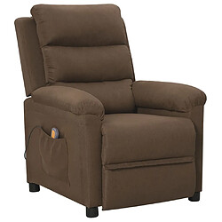 vidaXL Fauteuil de massage Marron Tissu