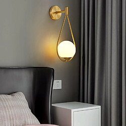 Avis Universal Lampe murale en cuivre à gouttes d'eau de 23cm, 220V E14 lampe de chevet pour la chambre à coucher, lumière murale en verre pour le fond du salon(Or)