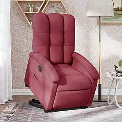 Maison Chic Fauteuil Relax pour salon, Fauteuil inclinable électrique rouge bordeaux tissu -GKD98082