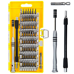 Wewoo Kit d'outils de réparation d'embout de tournevis de précision en acier à outils S2 60 1 Jaune 