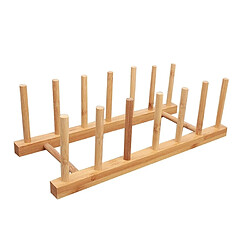 Wewoo Support de plaque d'égouttement pour égouttoir en bois massiftaille 25.5x12x10cm