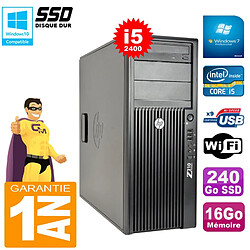 PC Tour HP WorkStation Z210 I5-2400 RAM 16Go Disque 240Go SSD Graveur DVD Wifi W7 · Occasion 