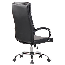 Acheter Decoshop26 Fauteuil de bureau mécanisme de bascule coussins de renforcement PVC noir et métal chromé 10_0002428