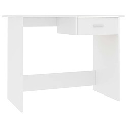 Maison Chic Bureau,Table de travail,bureau de travail pour chambre Blanc 100 x 50 x 76 cm Bois d'ingénierie -GKD84470