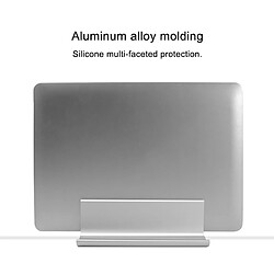 Wewoo Support d'ordinateur portable Alliage d'aluminium universel à une fente réglable en hauteur pour ordinateur vertical rayonnant base de de stockage noir pas cher