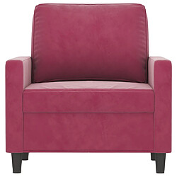 Avis Maison Chic Fauteuil Relax pour salon | Fauteuil Rouge bordeaux 60 cm Velours -GKD69927