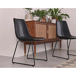 Bestmobilier Cuzco - lot de quatre chaises - en simili cuir