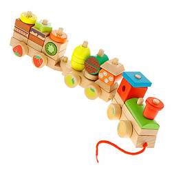 Train empilable en bois