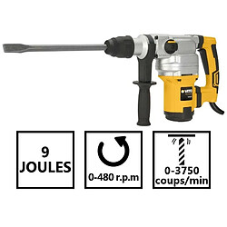 Marteau piqueur perforateur VITO 1050W SDS PLUS- Force de frappe 9 joules - 3 fonctions - mallette + 7 accessoires