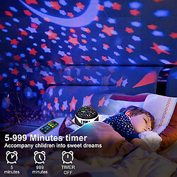 Acheter Universal Lumière de nuit Projecteur étoilé, Lumière de musique pour bébés 360 ° Rotation Lumière étoile LED Projecteur étoile ciel avec 8 projections de lumière couleur avec télécommande et minuteur pour bébés et enfants, (noir)