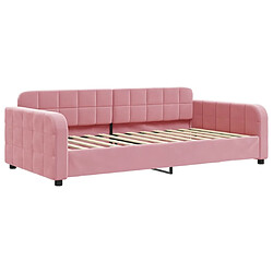 Maison Chic Lit de repos | Lit d'appoint | Lit de jour pour salon rose 100x200 cm velours -GKD57902