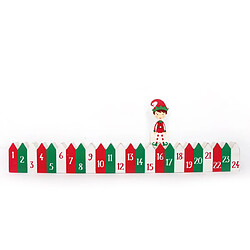 Heart Of The Home Calendrier de l'Avent bois lutin Xmas Tradi - Rouge