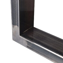 Bcelec HM6072-S 2 Pieds de table en acier vernis format rectangulaire 60x72cm, Pieds pour meubles, Pieds de table métal
