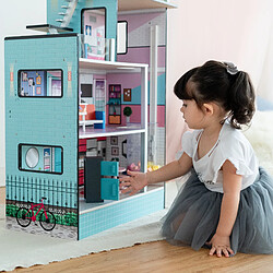 Acheter Maison de poupée bois enfant fille inspirée de LOL Surprise mini-poupée bleu Teamson Kids TD-13111D