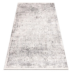 RUGSX Tapis moderne DISTIN 0200A gris gris clair blanc - Losangos, cadre, vintage, franges 200x290 cm