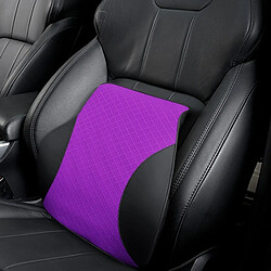 Wewoo Oreiller lombaire en polyester pour voiture respirante mousse viscoélastique des quatre saisons violet 