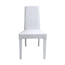 Alter Ensemble de 2 chaises en bois classiques, pour salle à manger, cuisine ou salon, Made in Italy, cm 46x55h99, Couleur Blanc