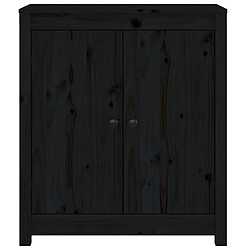 Avis vidaXL Buffet noir 70x35x80 cm bois massif de pin