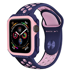 Acheter Wewoo Étui de protection bicolore antichoc Smart Watch pour Apple série 338 mm rose bleu