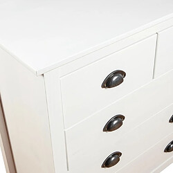 Maison Chic Commode Buffet - Meuble de rangement Hill Blanc 79x40x80 cm Bois de pin solide -GKD31709 pas cher