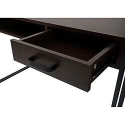 Avis Decoshop26 Bureau avec tiroirs de rangement et compartiment 122x70cm MDF brun foncé et métal 04_0001400