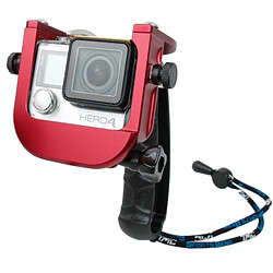 Wewoo Stabilisateur rouge pour GoPro HERO4 / 3 + P4 Trigger Handheld Grip CNC Métal Bâton Monopode Mont