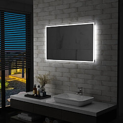 Maison Chic Miroir mural à LED, Miroir murale de salle de Bain 100x60 cm -MN75645