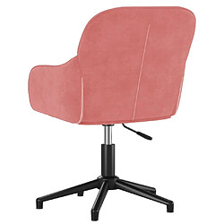 Maison Chic Chaise Gaming | Chaise pivotante de bureau Ergonomique Fauteuil Rose Velours -GKD69932 pas cher