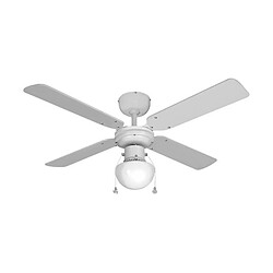 Ventilateur de Plafond avec Lumière EDM Caribe Blanc 50 W 