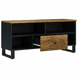 Avis Maison Chic Meuble TV scandinave - Banc TV pour salon 100x33x46 cm bois de manguier et d'ingénierie -MN31193