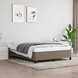 vidaXL Cadre de lit sans matelas taupe 140x190 cm tissu 