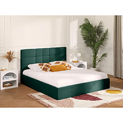 Lit coffre 180 x 200 cm - Tissu - Vert sapin + Matelas - ELIAVA de Pascal Morabito 