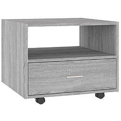 vidaXL Table basse sonoma gris 55x55x40 cm bois d'ingénierie