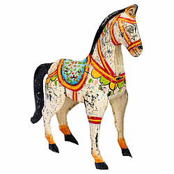 Figurine Décorative Alexandra House Living Bois de manguier Cheval 7 x 24 x 22 cm