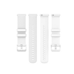 Avis Wewoo Bracelet pour montre connectée de remplacement Smartwatch en silicone Garmintaille 20 mm universel blanc