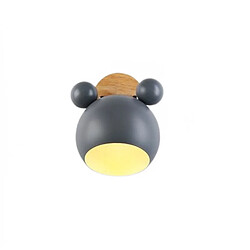 Universal Applique nordique aluminium mickey hills chambre d'enfant s'illumine lampe murale moderne d'intérieur luminaire e27 luminaire créatif (gris suspendu) 