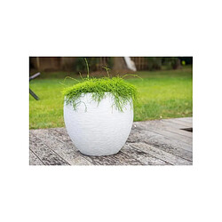 EDA Plastiques Pot rond Graphit Ø 50 cm - Contenance 46 L - Blanc cérusé