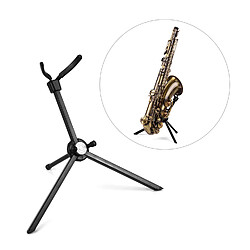 Support de saxophone ténor portable Support de pied de sol Sax en acier inoxydable pliable avec sac de transport 