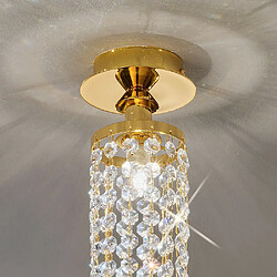 Avis Luminaire Center Spot design en cristal CHARLESTON Or 24 Carats 1 ampoule