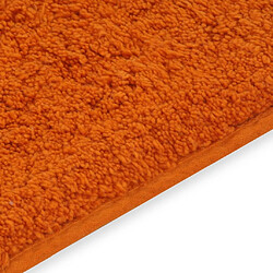 Avis vidaXL Tapis de salle de bain 2 pcs Tissu Orange