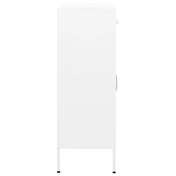 Avis vidaXL Armoire de rangement Blanc 80x35x101,5 cm Acier