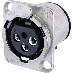 Neutrik XLR-Steckverbinder Flanschbuchse, Kontakte gerade Polzahl: 3 argent NC3FD-V 1St. 