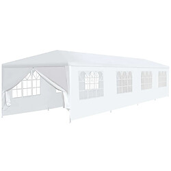 vidaXL Tonnelle de jardin 3x12 m Blanc