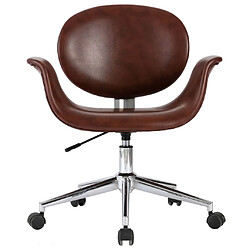 Avis Maison Chic Chaise Gaming | Chaise pivotante de bureau Ergonomique Fauteuil Marron Similicuir -GKD47896