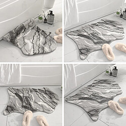 LUUCOZK Tapis de bain antidérapants absorbants à séchage rapide, tapis de décoration de salle de bain-gris-60 x 90cm pas cher