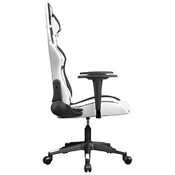 Acheter Maison Chic Chaise de jeu, Chaise gaming, Fauteuil gamer d'ordinateur,Chaise de Bureau Blanc et noir Similicuir -GKD49416